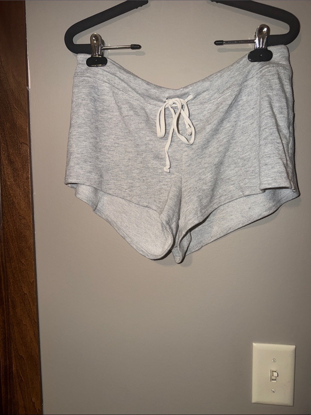 aerie Light Gray Drawstring Lounge Shorts